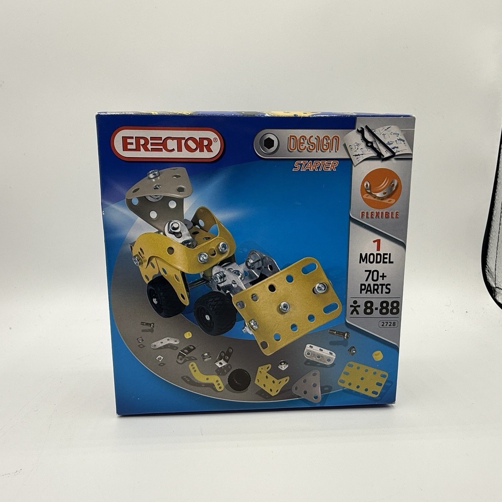 Erector Design Yellow Car Starter Kit 1‎ Model #84 0710 E